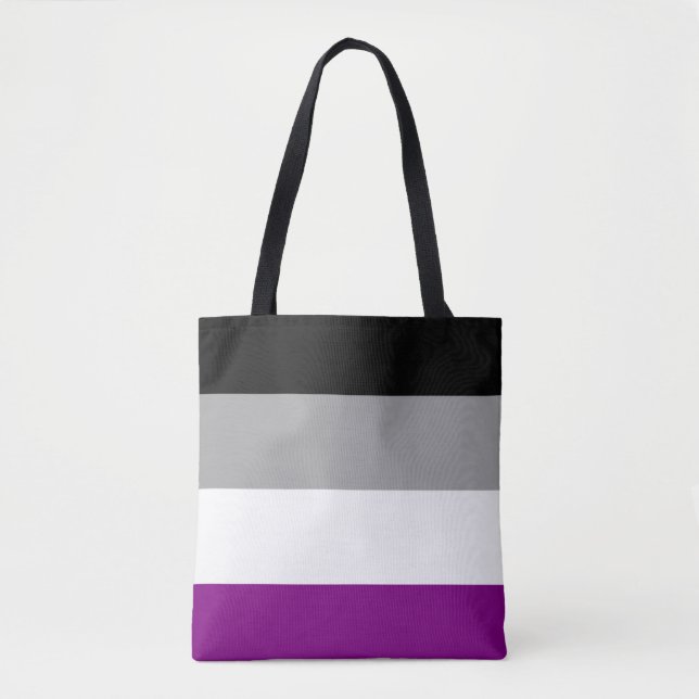 Asexual Pride Flag Tote Bag (Front)
