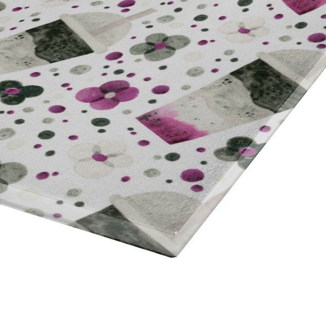 Asexual Pride Glass Cutting Board (Corner)