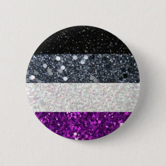 Asexual Pride glitter button