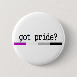 Asexual Pride "Got Pride?" keychain 6 Cm Round Badge