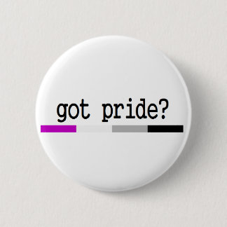 Asexual Pride "Got Pride?" keychain 6 Cm Round Badge