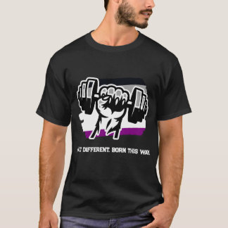 Asexual Pride Gym Shirt — Fist Dumbbell 2026 Tee