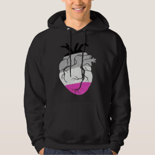 Asexual Pride Heart Flag Hoodie
