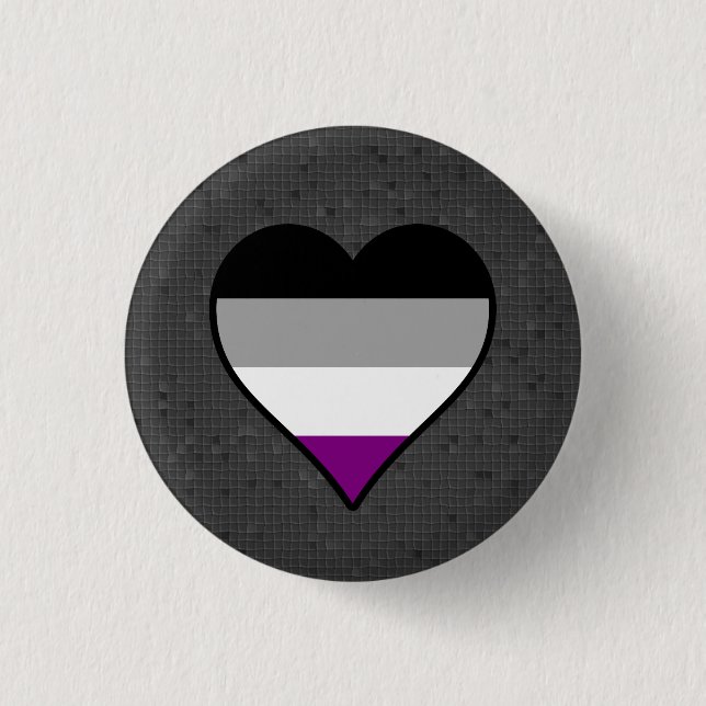 Asexual pride hearts button (Front)