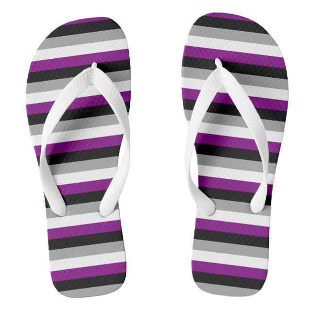 Asexual Pride Jandals (Footbed)