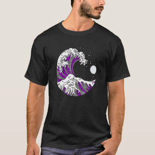 Asexual Pride Japanese Wave LGBTQ Ace Flag LGBT As T-Shirt