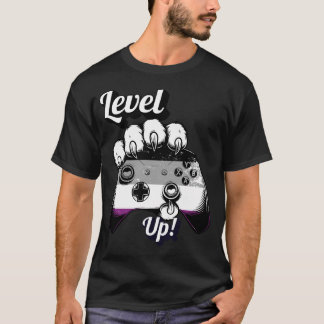 Asexual Pride Level Up Tiger Paw Controller Shirt