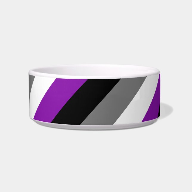 Asexual Pride, LGBTQ Pride, Striped Print Bowl (Front)