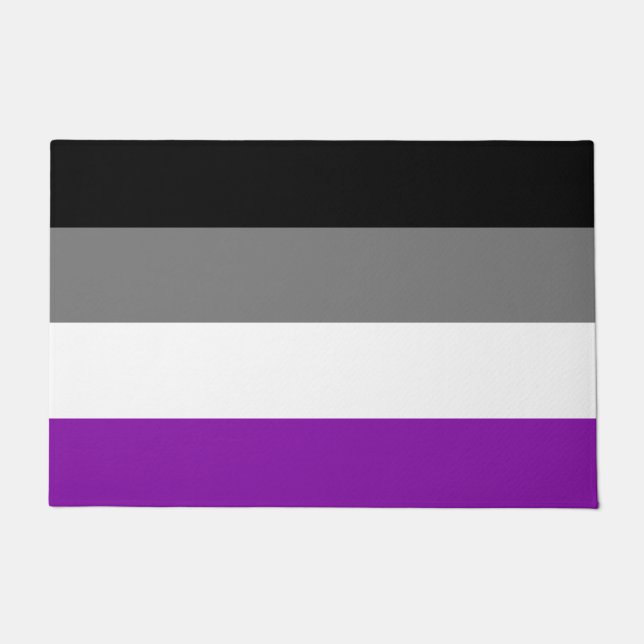 Asexual Pride, LGBTQ Pride, Striped Print Doormat (Front)