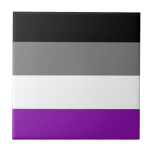Asexual Pride, LGBTQ Pride, Striped Print Tile