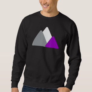 Asexual Pride Mountain Minimalist Ace LGBTQ Asexua Sweatshirt