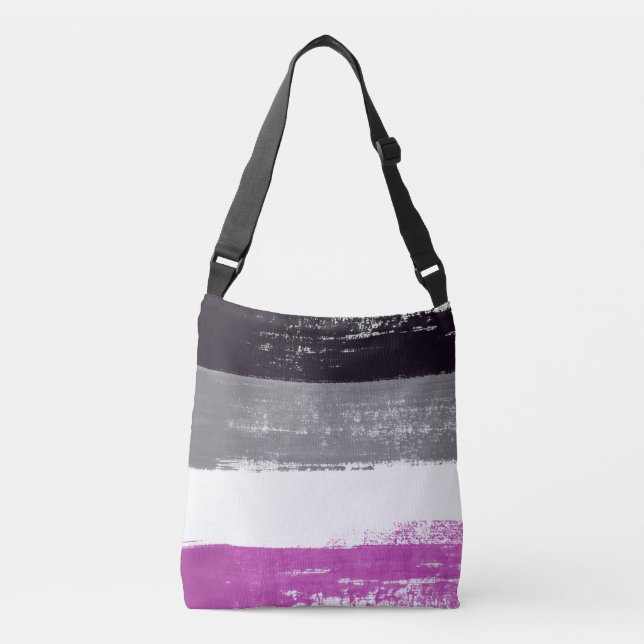 Asexual Pride Paint Crossbody Bag (Front)