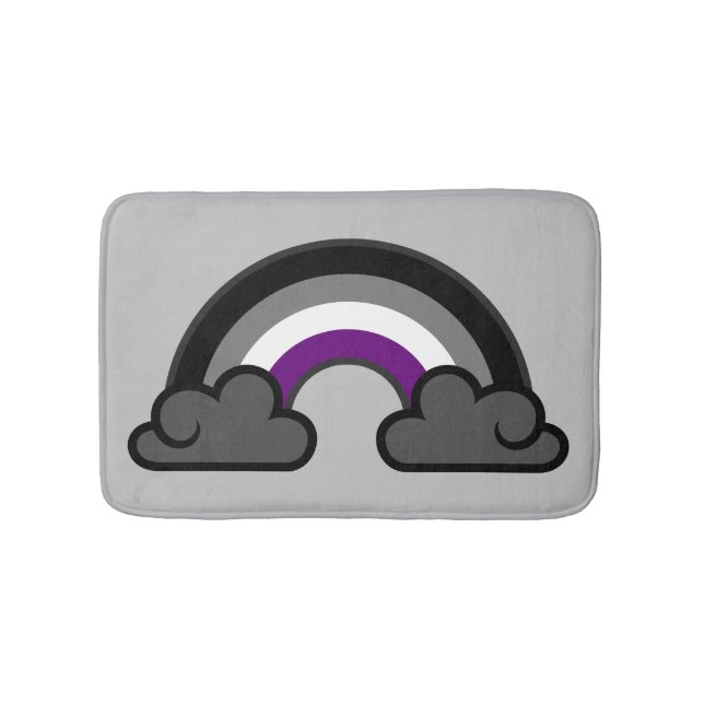 Asexual Pride Rainbow +{ Ace | Demi | Grey }+ Bath Bath Mat (Front)