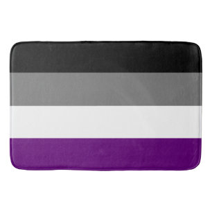 Asexual Pride Rainbow {{{ Ace Demi Grey }}} Bath Mat