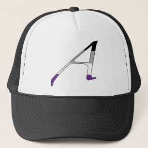Asexual Pride "Scarlet" Letter A Trucker Hat