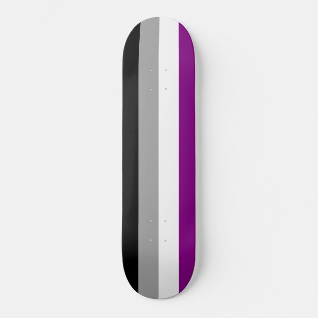 Asexual Pride Skateboard (Front)