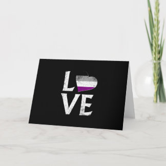 Asexual Pride Stacked Love Card