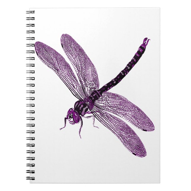 Asexual Pride Vintage Dragonfly Art Notebook (Front)