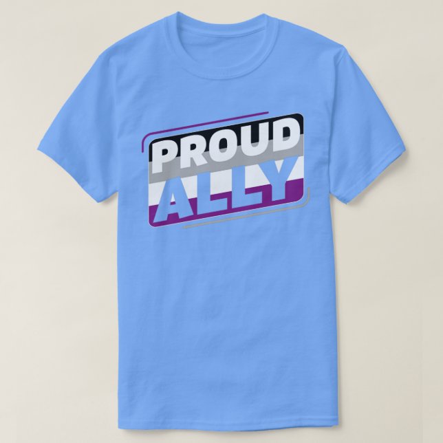 Asexual Proud Ally LGBT Ace Pride Flag T-Shirt (Design Front)