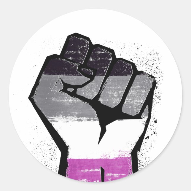 Asexual Resistance Classic Round Sticker (Front)