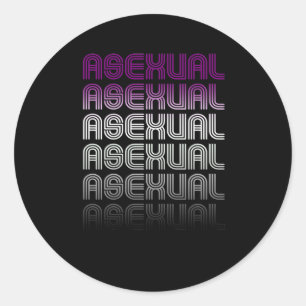 Asexual Retro Pride Classic Round Sticker