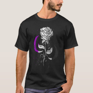 Asexual Rose Moon Asexual Pride Ace Asexuality Lgb T-Shirt