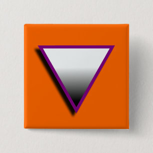 ASEXUAL TRIANGLE SYMBOL 3D 15 CM SQUARE BADGE