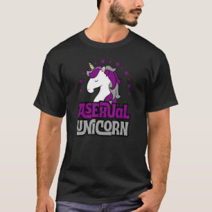 Asexual Unicorn Cute Girly Magical Ace Pride Flag T-Shirt
