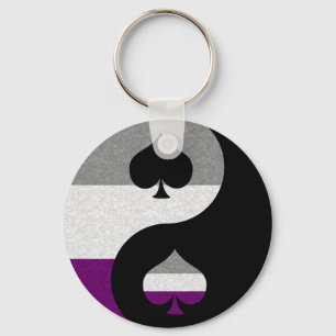 Asexual Yin and Yang Key Ring