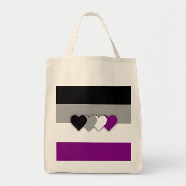Asexuality flag  tote bag (Front)