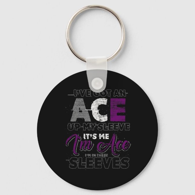 Asexuality Its Me Im Ace And Im In These Sleeves A Key Ring (Front)
