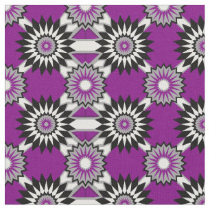 Asexuality pride colours /purple mirrored pattern fabric