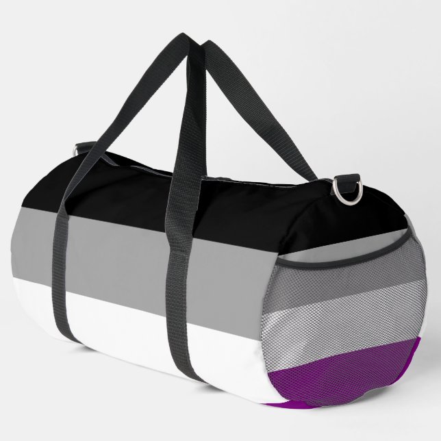 Asexuality pride flag duffle bag (Right Corner)