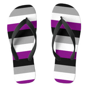 Asexuality pride flag jandals