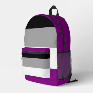 Asexuality pride flag printed backpack