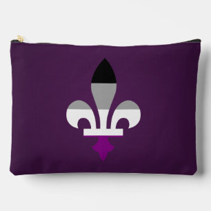 Asexuality pride fleur-de-lis  accessory pouch