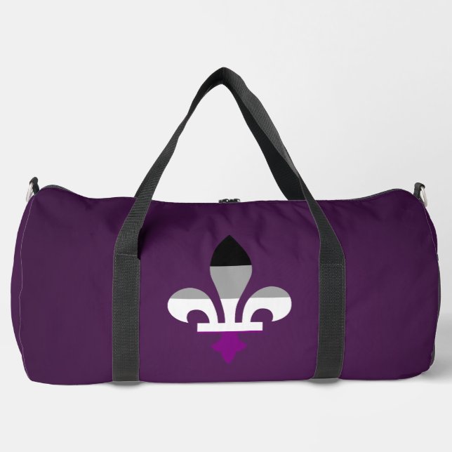 Asexuality pride fleur-de-lis  duffle bag (Front)