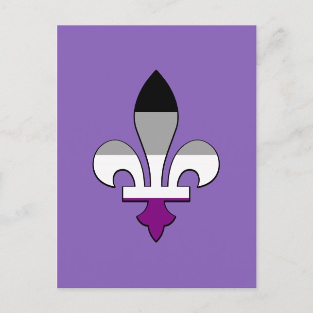 Asexuality pride fleur-de-lis postcard (Front)