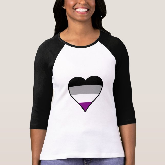 Asexuality pride heart T-Shirt (Front)