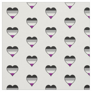 Asexuality pride hearts fabric
