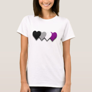 Asexuality pride hearts T-Shirt