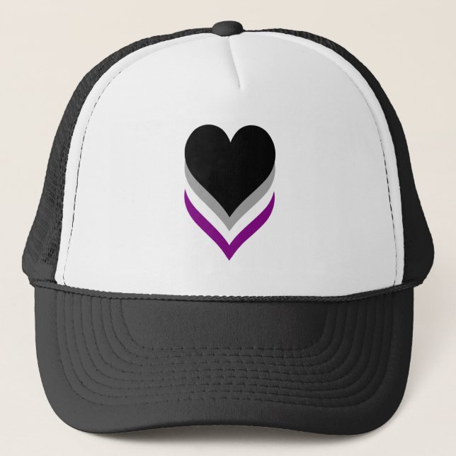 Asexuality pride hearts Trucker Hat (Front)