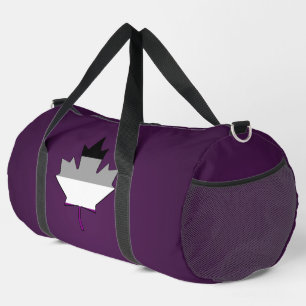 Asexuality pride maple leaf duffle bag