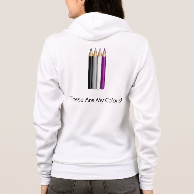 Asexuality pride pencils  hoodie (Back)