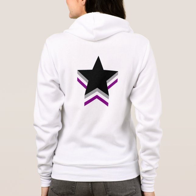 Asexuality pride stars  hoodie (Back)