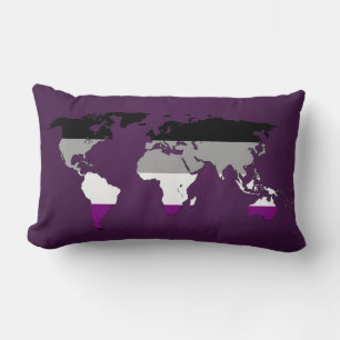 Asexuality pride world map Pillow