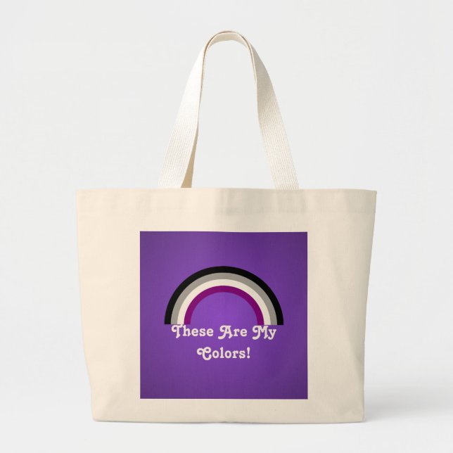 Asexuality rainbow pride Backpack Large Tote Bag (Front)