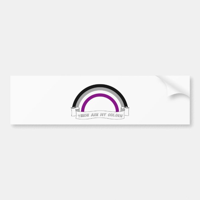 Asexuality rainbow pride bumper sticker (Front)