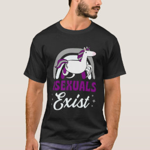 Asexuals Exist Asexual Pride Minimalist Rainbow Un T-Shirt