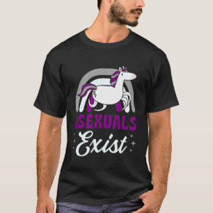 Asexuals Exist Asexual Pride Minimalist Rainbow Un T-Shirt